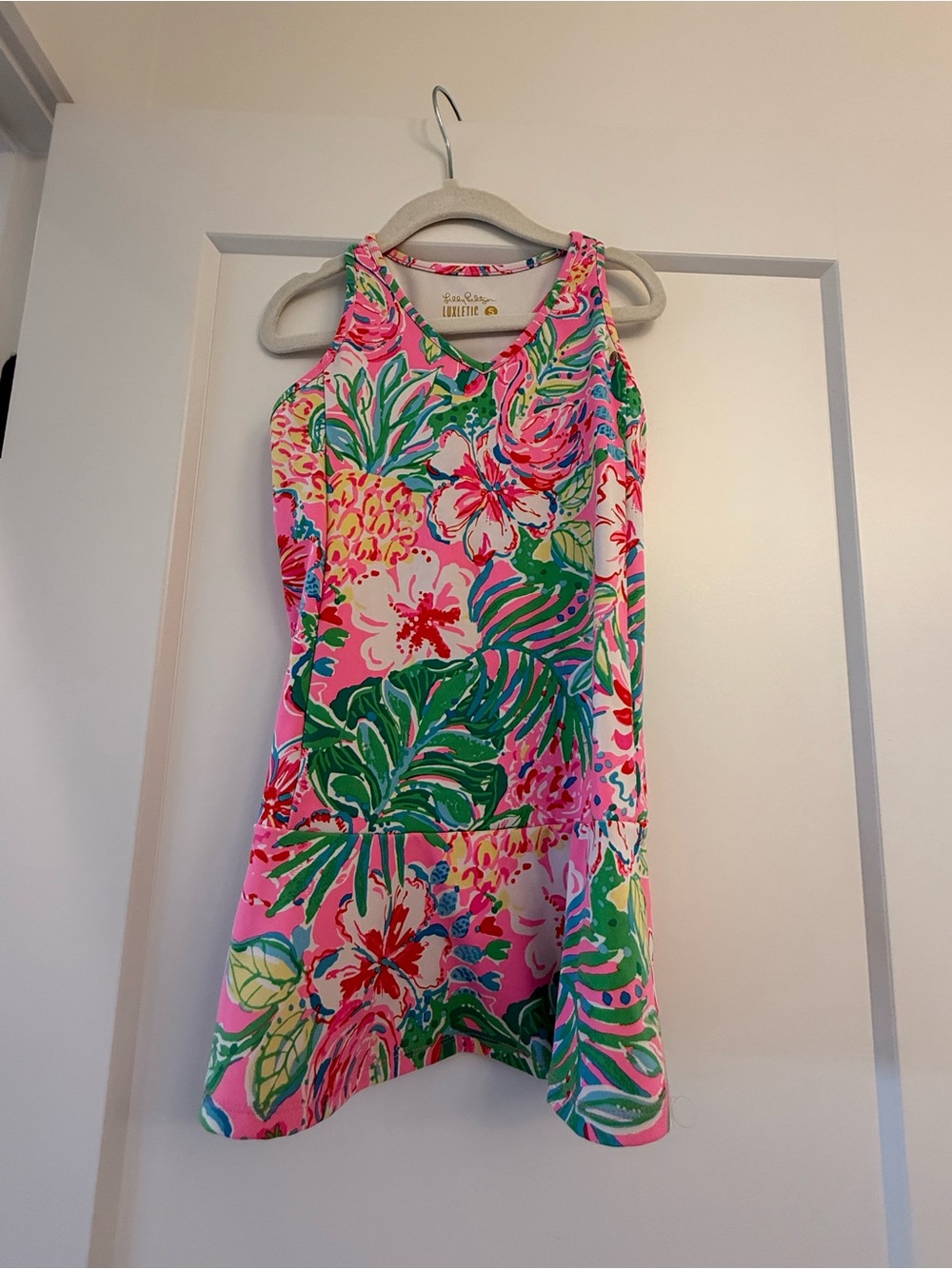 Lilly Pulitzer Pink Tropical Floral Tank Dress for Girls